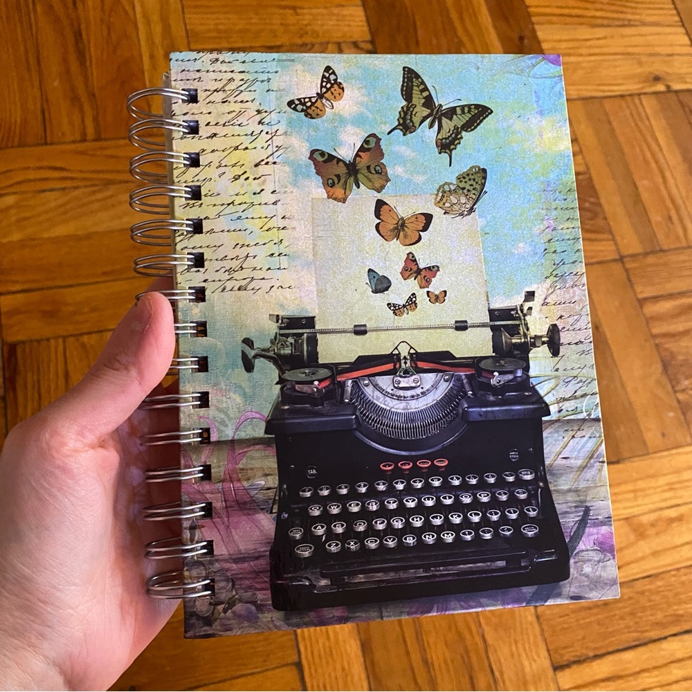 Markings Boho Typewriter and Butterfly Scrapbook Print Journal Notebook